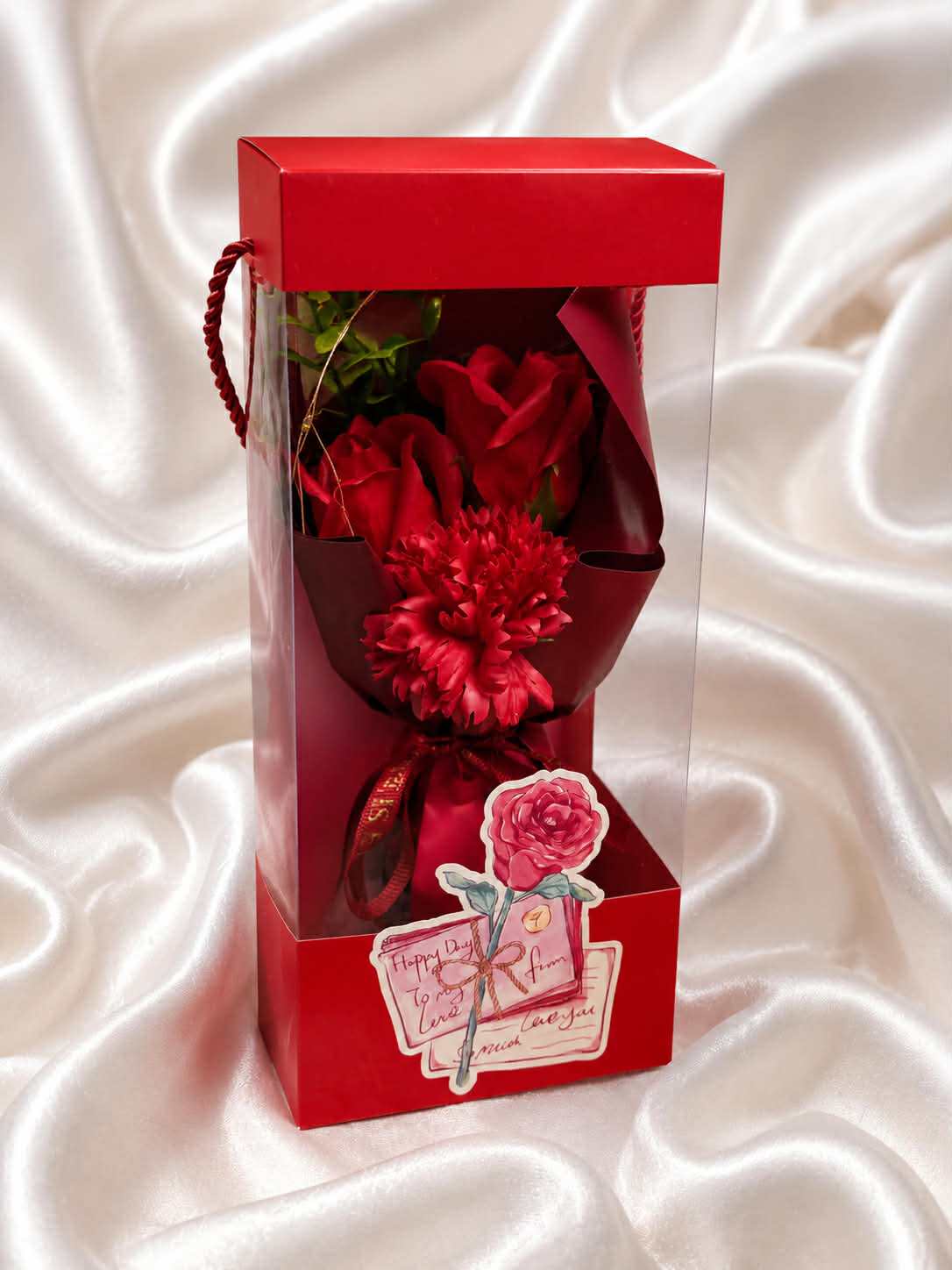 Mini Buquê de rosa com led